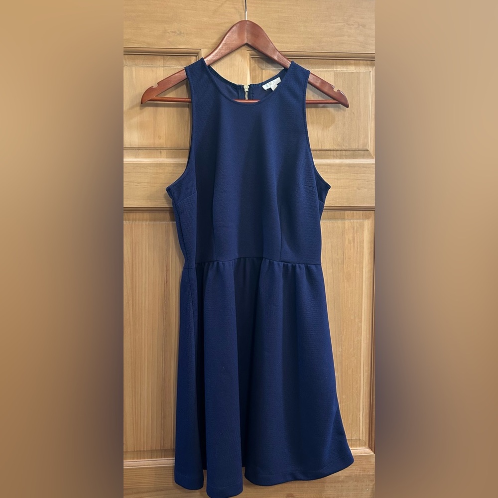 Navy blue skater dress